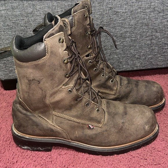 Red Wing Shoes Boots ASTM F2892-18 EH 1242 Size 14 D Leather Made In USA main image 5